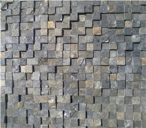 Slate Mosaic Walling Tile, Black Slate Mosaic