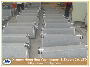 G654 Flamed Granite Blocksteps, Grey Granite Steps