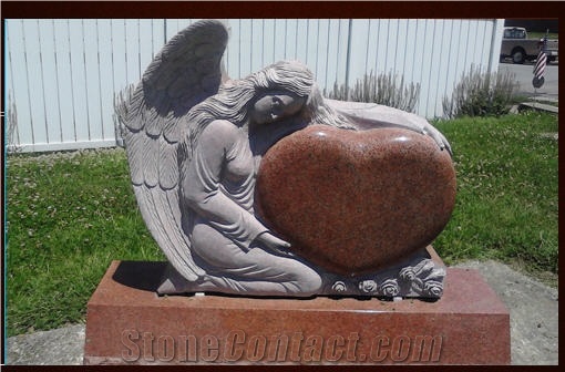 Angel Monument, Imperial Red Granite
