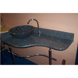 Blue Pearl Grantie Vanity Top with Sink, Pearl Blue Granite Vanity Top