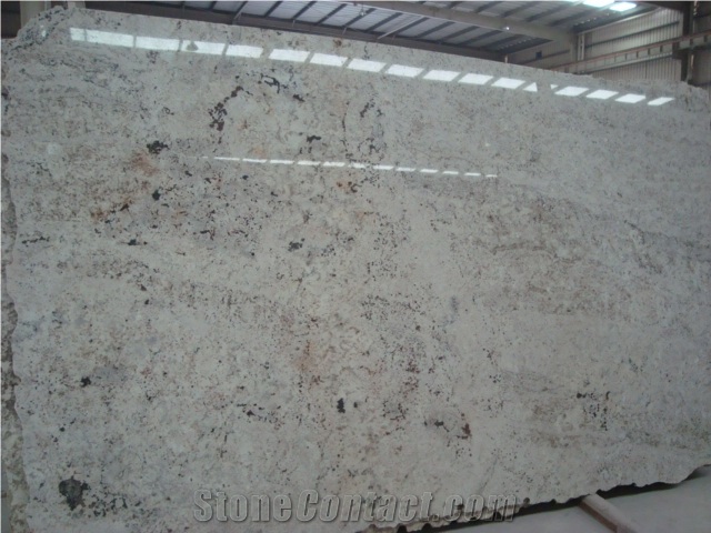 Brazil White Granite Slab, Branco Romano White Granite Slabs
