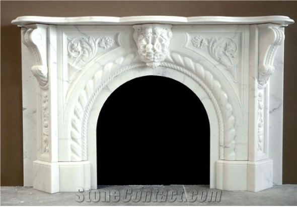 Carving Fireplace ,Marble Fireplace Mantel