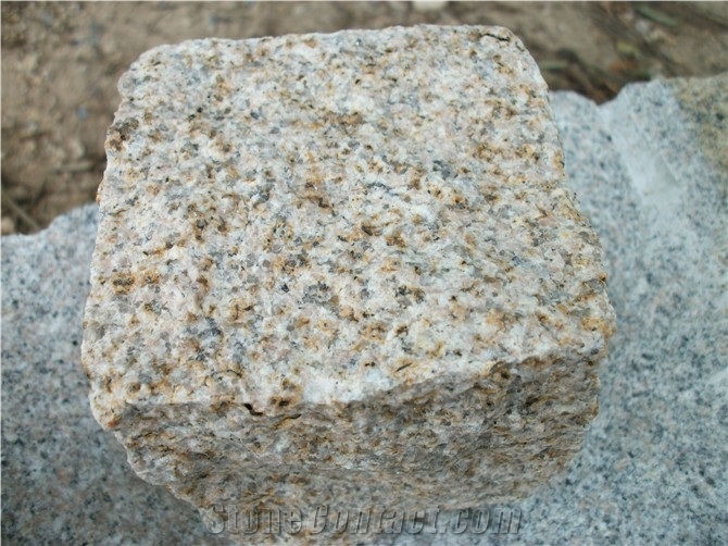 G682 Granite Cobble Stone, G682 Yellow Granite Cobble Paver