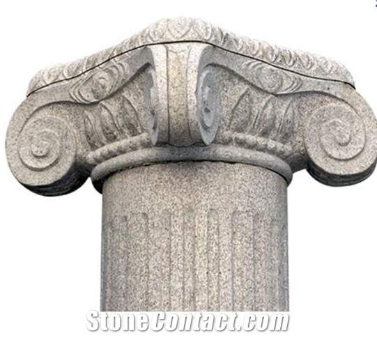Granite Column Top,granite Column Base, Beige Granite Column Base