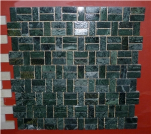India Green Mable Mosaic, Stone Mosaic Tile, India Green Marble Mosaic