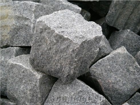 Natrual Split G654 Granite Cube Stone Paving,China Impala Granite Cobblestone