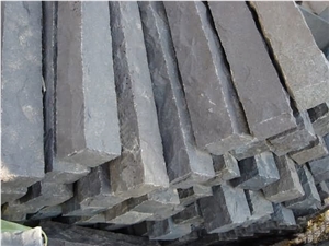 Natural Split Black Basalt Stone Palisade