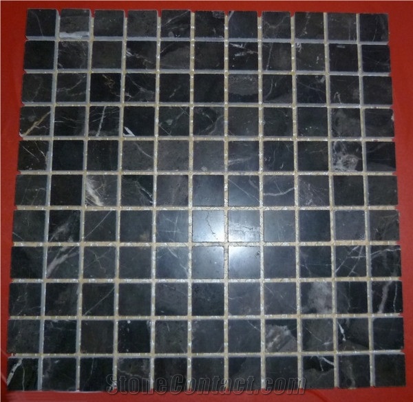 Polished Dark Brown Marble Mosaic Pattern for Wall & Floor Decoration