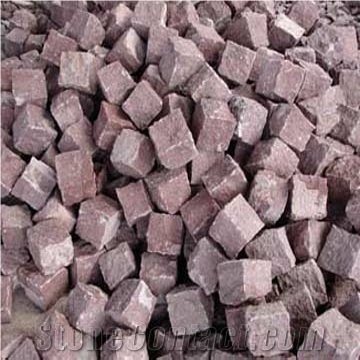 Red Granite Landscaping Stone, Red Cube Stone, Ocean Red Granite Cube Stone