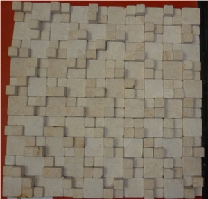 Tumbled Limestone Mosaic Pattern, Stone Mosaic