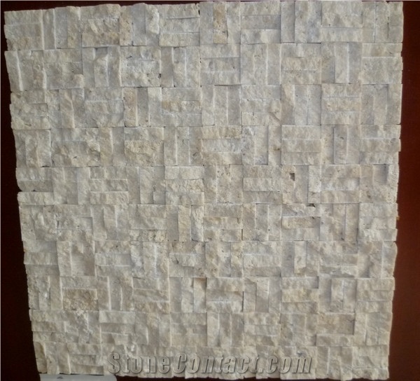White Travertine Stone Mosaic, Mosaic Tile