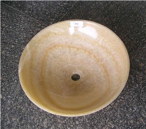 Yellow Onyx Sink
