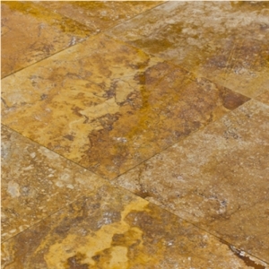 Oasis Gold Travertine Honed and Filled Slabs