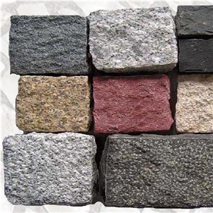 Cubic Stone, Grey Granite Cobble, Pavers