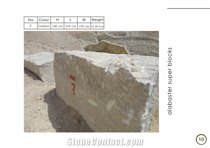 Golden OnyxAlabaster, Golden Alabaster Block from Iran