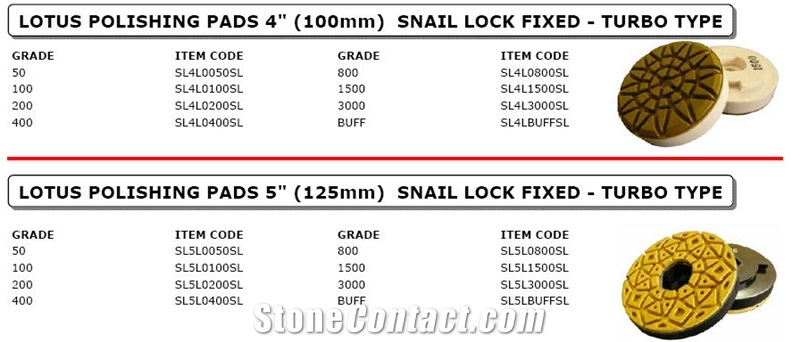 LOTUS Polishing Pads Snail Lock Fixed - Turbo Type