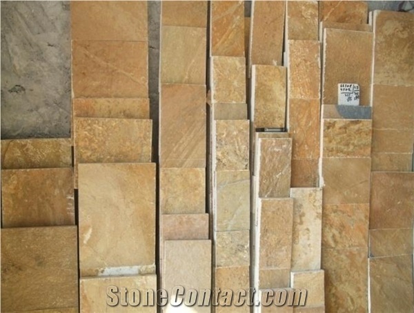 Standard Strip Cut (1.5-11cm) with Natural Surface, Yellow Granite Building, Walling