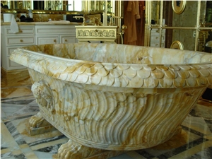 Giallo Siena Marble Bathtub, Giallo Siena Avorio Yellow Marble