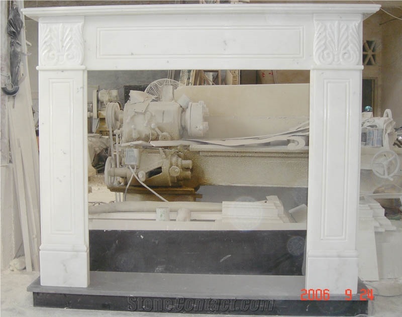 Guangxi White Marble Fireplace Frame