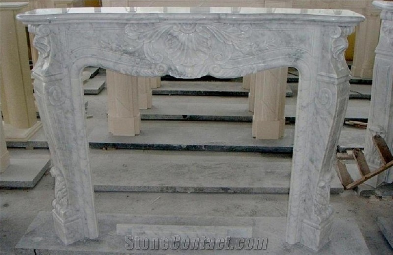 Marble Stone Fireplace, White Marble Fireplace
