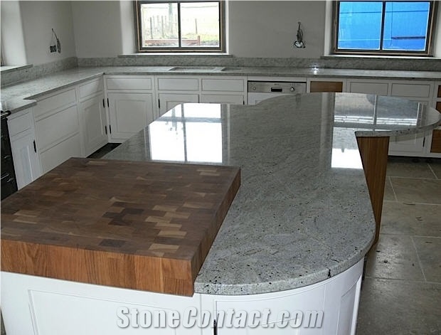 Kashmir White Kitchen Top, White Granite Kitchen Top