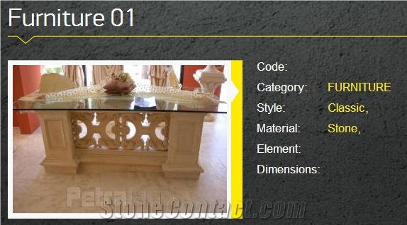 Sandstone Furniture, Kybides Beige Sandstone