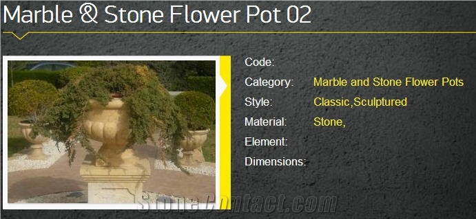 Stone Flower Pots, Pietra Di Larnaca Beige Limestone