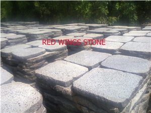 Basalt Step Stone, Lavastone Grey Basalt Cobble, Pavers
