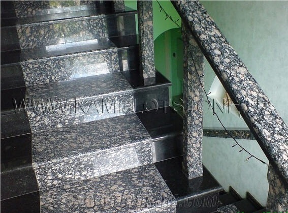 Granite Kamelot Leopard Rose Stairs