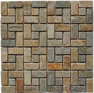 Mosaic 010, Brown Slate Mosaic