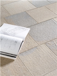 Purbeck Cap Stone Flamed Floor Tiles, United Kingdom Grey Limestone