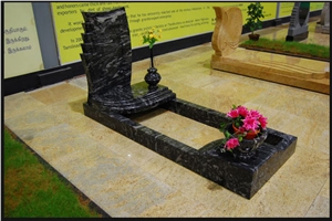Silk Blue Granite Monument, Coral Blue Granite