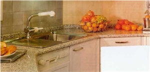 Blanco Cristal Kitchen Countertop, White Granite Kitchen Countertops