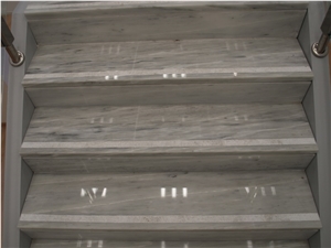 Blanco Tranco Macael Stairs, White Marble Stairs