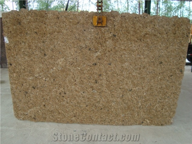Giallo Veneziano Ambar Granite Slabs, Brazil Yellow Granite
