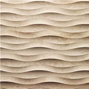 White Wave Solid Stone Panel, White Marble Home Decor