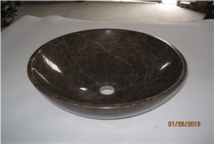Coffee Stone Basin,Wash Basin, Granite Onxy Brown Marble Wash Basin