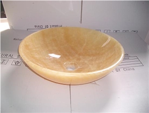Natural Honey Onyx Stone Basins, Honey Yellow Onyx Basins