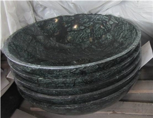 Natural Verd Apli Stone Basin,Wash Basin, Granite Onxy Green Marble Wash Basin