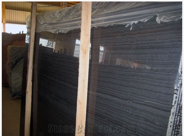 Wooden Black Marble, China Black Wooden