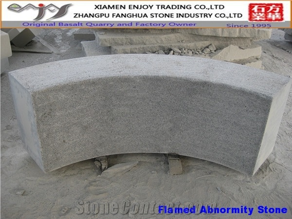 Flamed Sesame Grey Granite Outdoor Benches/ G654 Padang Grey Granite Garden Bench/ Cheap Grey Granite Exfoliated Outdoor Bench