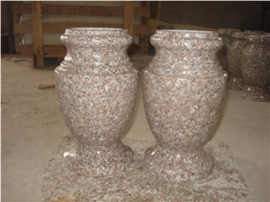 Granite Urn, Vases, G636 Pink Granite Vases