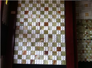 Marble and Onyx Hexagon Mosaic