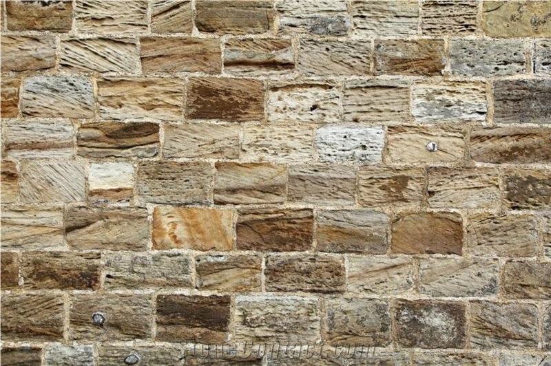 Sandstone Walling Stone Bricks, Wall Cladding, Cultured Stone