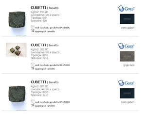 Basalto Di Etna Cubetti - Cobble Stone, O DellEtna,Lava DEtna ,Lava Di Etna Black Basalt