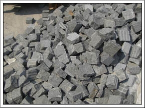 G654 Granite,Fujian Grey, G654 Black Granite Cobble, Pavers