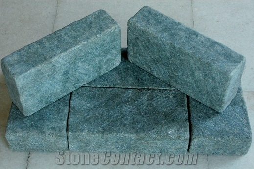 Green Granite Cobble Stone
