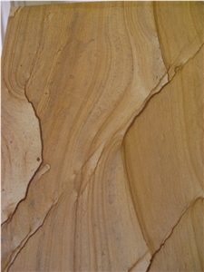 Wooden Sandstone, Iran Yellow Sandstone Slabs & Tiles