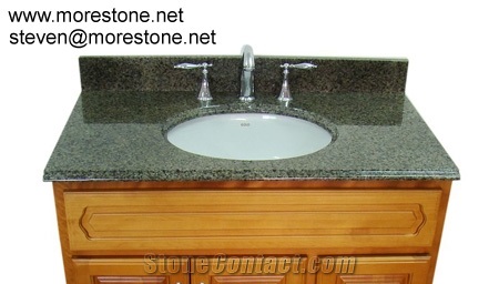 China Green Standard Granite Vanitytop, China Green Granite Bath Tops