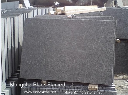 Mongolia Black Flamed Tiles, Mongolia Black Basalt Tiles